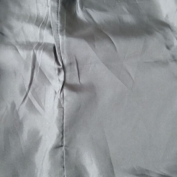 H&M Women's 8 Metallic Silver Heavyweight Boucle Tweed Zip Up Motorcycle Jacket - Picture 12 of 15